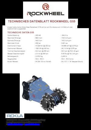 Hydraulické frézy Rockwheel by ROCK.ZONE G 55
