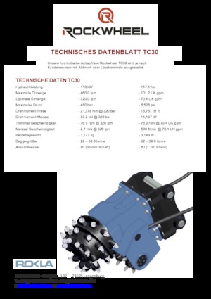 Hydraulické frézy Rockwheel by ROCK.ZONE TC 30