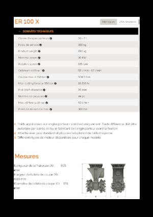 Hydraulické frézy Erkat ER 100X