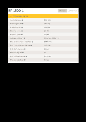 Hydraulické frézy Epiroc ER 1500L