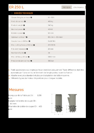 Hydraulické frézy Erkat ER 250L