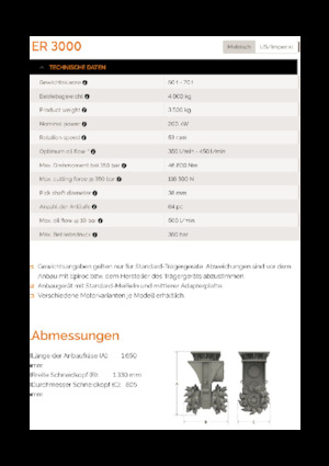 Hydraulické frézy Erkat ER 3000