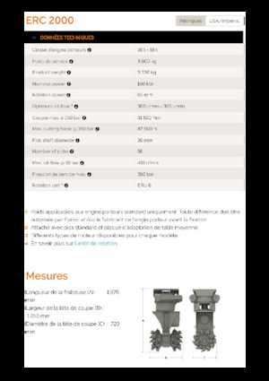 Hydraulické frézy Erkat ERC 2000
