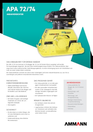 Vibrační desky montovatelné Ammann APA 7274