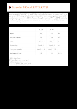 Komunální sypače Pronar EPT 21