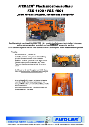 Komunální sypače Fiedler FSS 1100