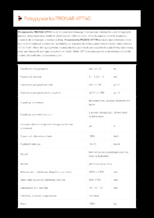 Komunální sypače Pronar KPT 40 