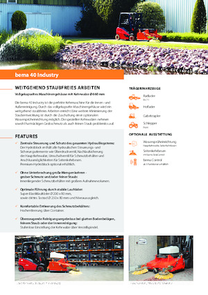Montované zametače Bema 40 Industry 1250