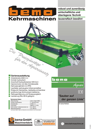 Montované zametače Bema Agrar 2300