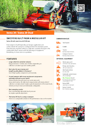 Montované zametače Bema bema 20 Dual