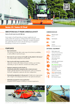 Montované zametače Bema bema 25