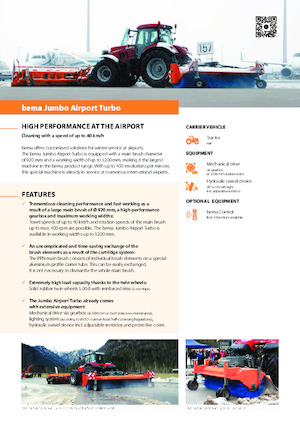 Montované zametače Bema bema Jumbo Airport Turbo