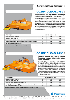 Montované zametače Wiedenmann CombiClean 2600