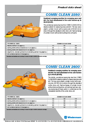 Montované zametače Wiedenmann CombiClean 2600