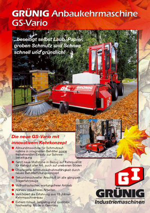 Montované zametače Grünig GS-Vario 2000 Jumbo