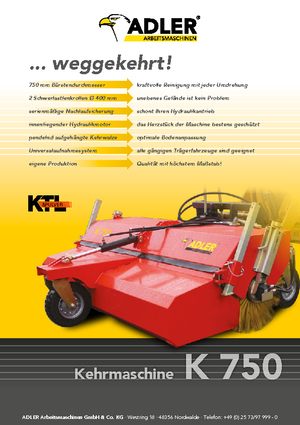 Montované zametače Adler K 750-270