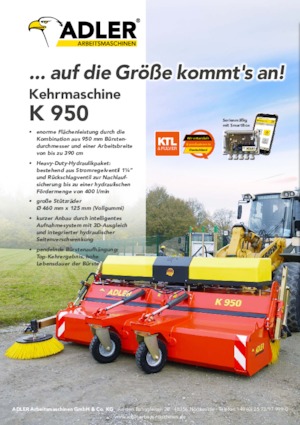 Montované zametače Adler K 950-360