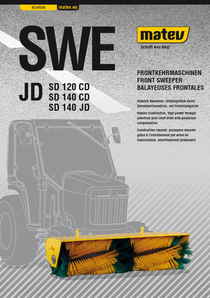 Montované zametače Matev SWE-SD 140 JD