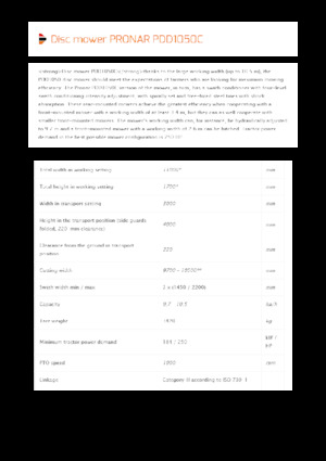 Diskové kombinované žací lišty s kondicionérem Pronar PDD 1050C