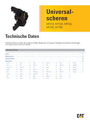 Multifunkční drtící nůžky Caterpillar MP324D