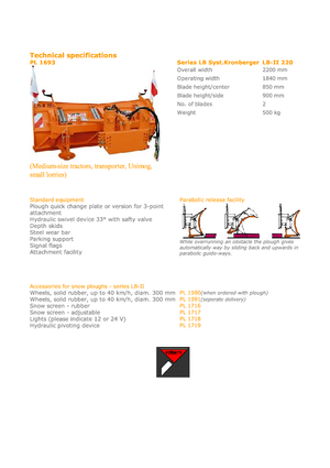 Mnohobřité sněžné pluhy Hydrac LB II 220