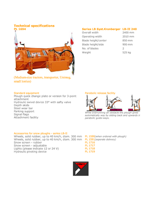Mnohobřité sněžné pluhy Hydrac LB II 240