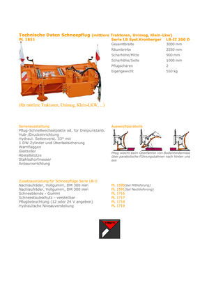 Mnohobřité sněžné pluhy Hydrac LB II 300  DP
