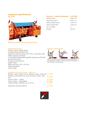 Mnohobřité sněžné pluhy Hydrac U II 300