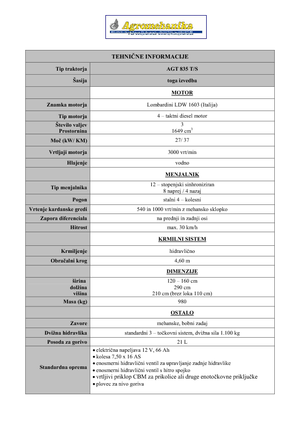 Komunální traktory AGT AGT 835 T