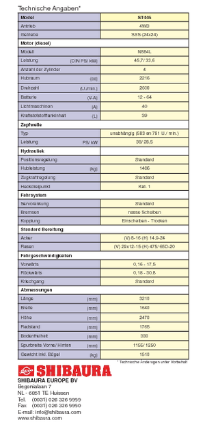 Komunální traktory Shibaura ST 445 SSS
