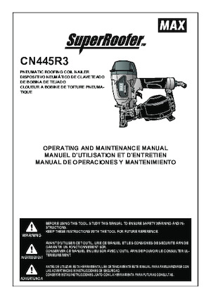 Hřebíkovačky a Sponkovačky MAX USA CORP. CN445R3
