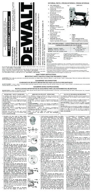 Hřebíkovačky a Sponkovačky DEWALT DWFP12231