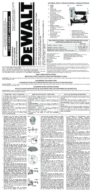 Hřebíkovačky a Sponkovačky DEWALT DWFP12232 