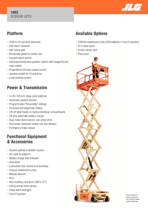 Kolové nůžkové plošiny JLG 10RS