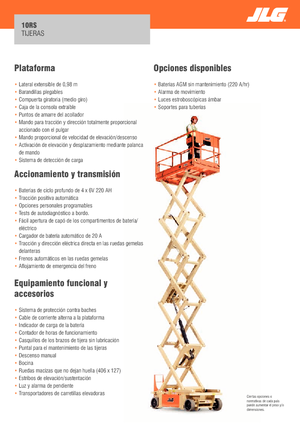 Kolové nůžkové plošiny JLG 10RS