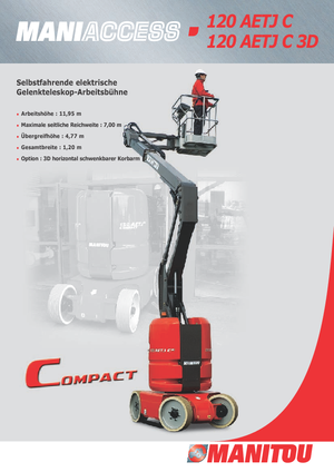 Kolové kloubové pracovní plošiny Manitou 120 AETJ C