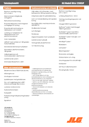 Kolové teleskopické pracovní plošiny JLG 1200SJP