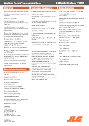 Kolové teleskopické pracovní plošiny JLG 1200SJP