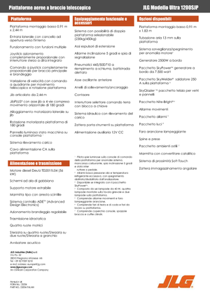 Kolové teleskopické pracovní plošiny JLG 1200SJP