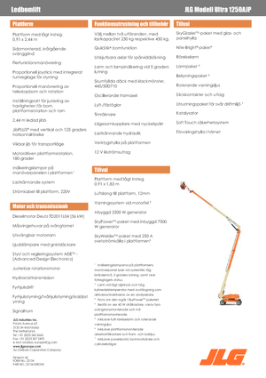 Kolové kloubové pracovní plošiny JLG 1250AJP