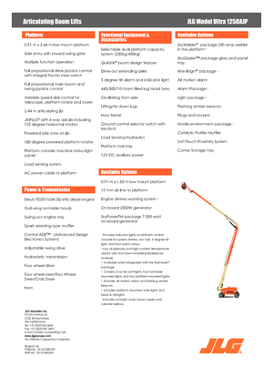 Kolové kloubové pracovní plošiny JLG 1250AJP