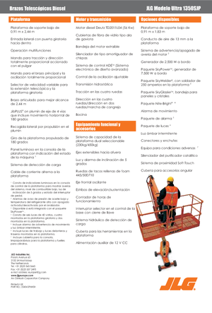 Kolové teleskopické pracovní plošiny JLG 1350SJP