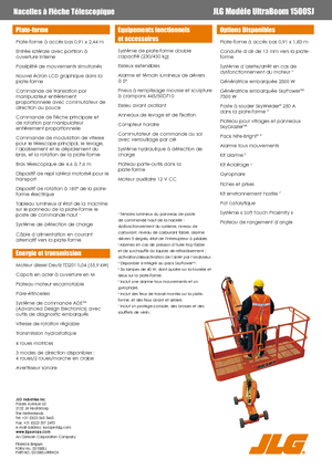 Kolové teleskopické pracovní plošiny JLG 1500SJ