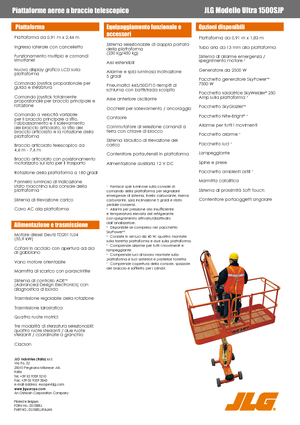 Kolové teleskopické pracovní plošiny JLG 1500SJ