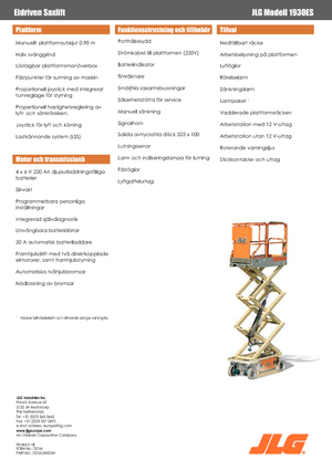 Kolové nůžkové plošiny JLG 1930ES