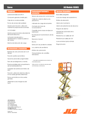 Kolové nůžkové plošiny JLG 1930ES