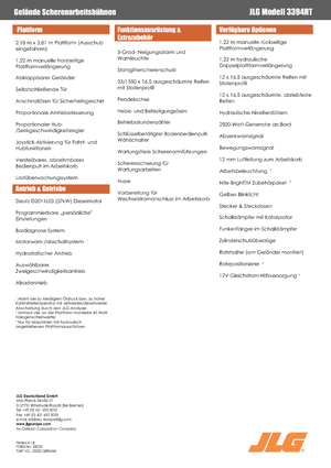 Kolové nůžkové plošiny JLG 2033 e 3