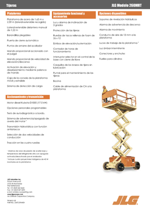 Kolové nůžkové plošiny JLG 260MRTA