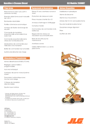 Kolové nůžkové plošiny JLG 260MRTA