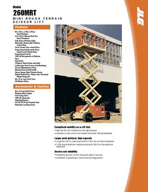 Kolové nůžkové plošiny JLG 260MRTA